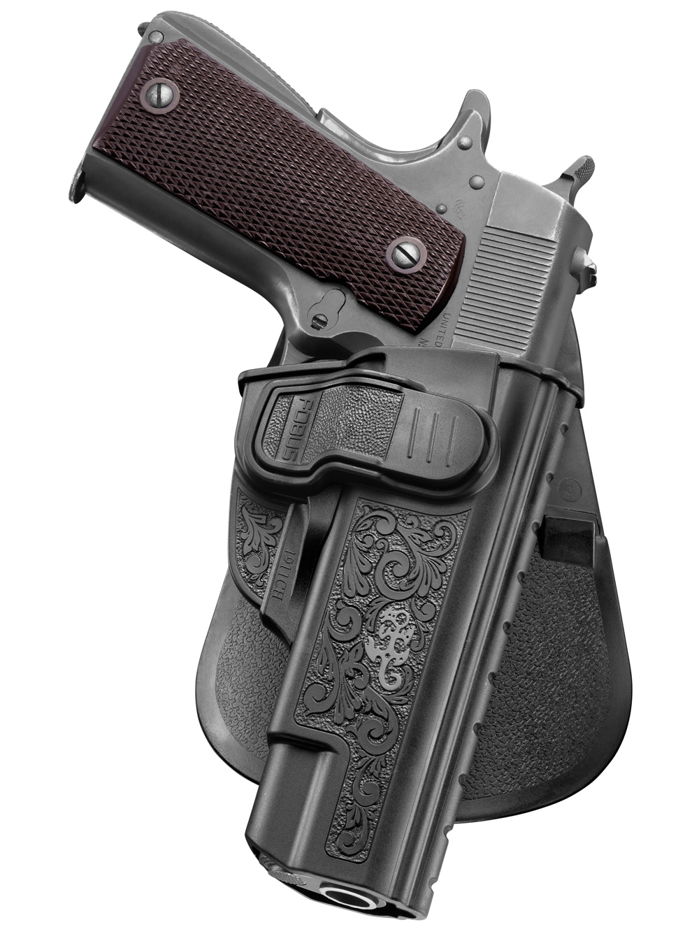 One Size Fobus Standard Holster RH Paddle R1911 1911 Style with Rails Kimber TLE/RL & Springfield 